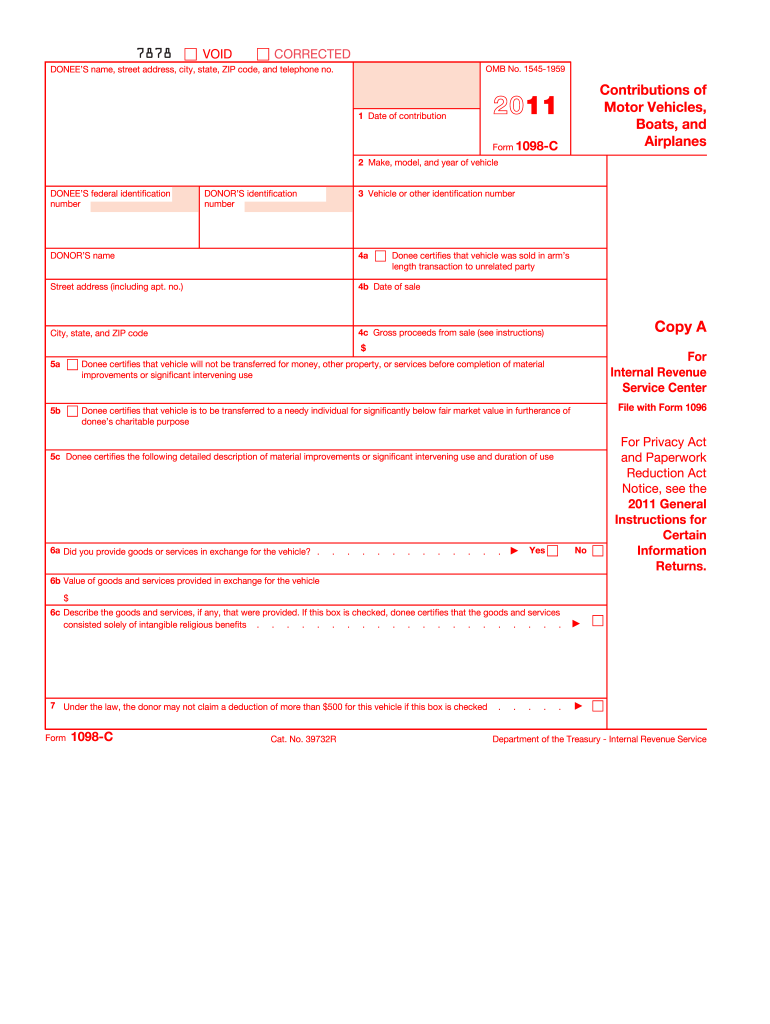 2011 1098-C form