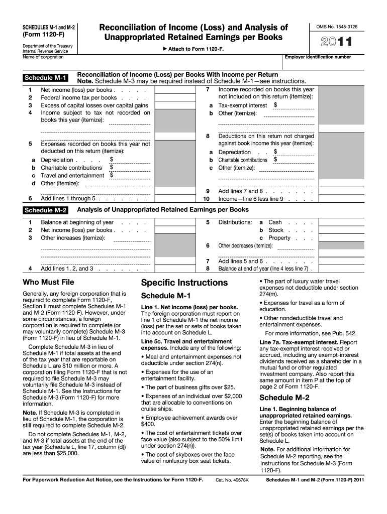  Form 1120 M 2 2011