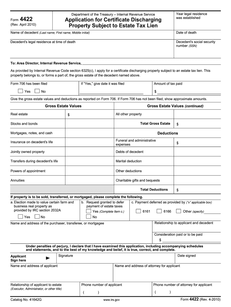 Form 4422