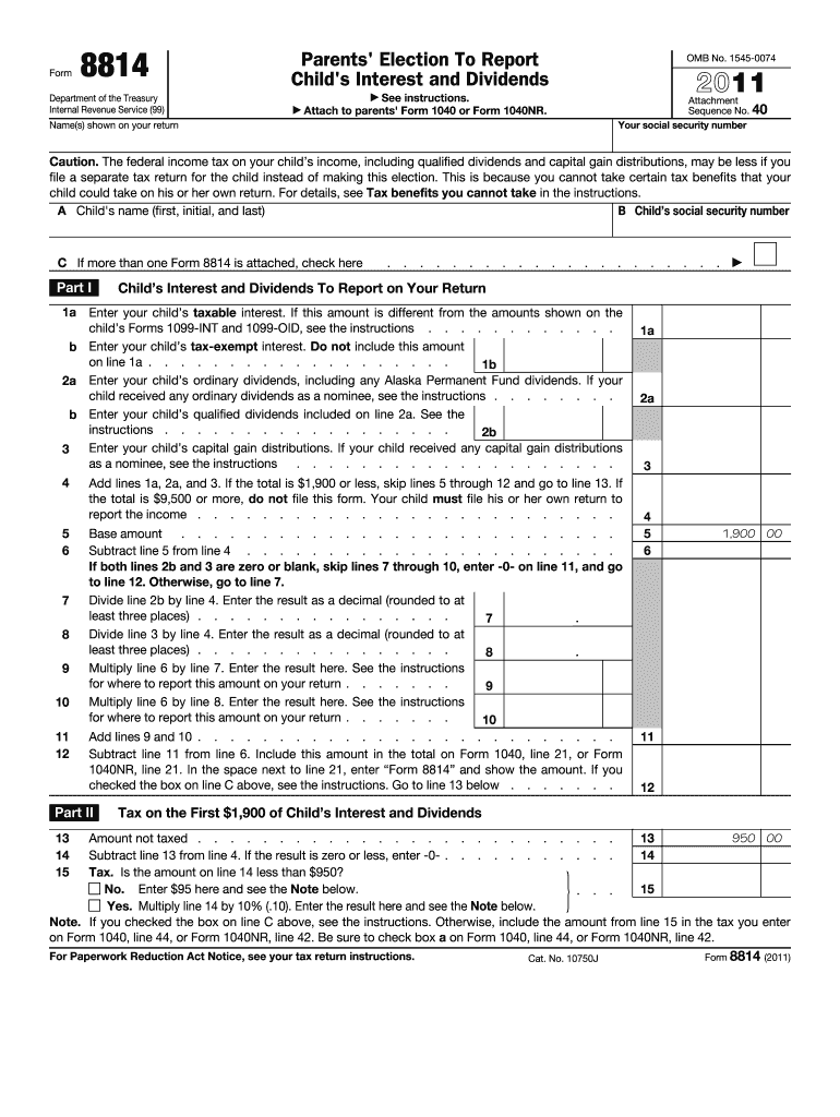 Form 8814 Instructions