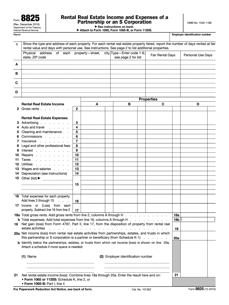  Form 8825 2010