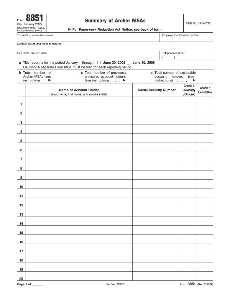 1545 1743 Department of the Treasury Internal Revenue Service Trustee's or Custodian's Name Number, Street, and Room or Suite No  Form