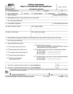  Form 8872 Rev November Internal Revenue Service 2002