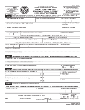 Fincen 105 Form PDF