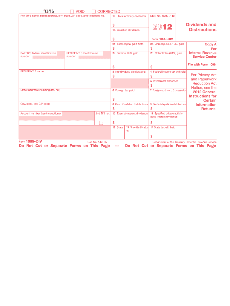  1099 Div Form 2012