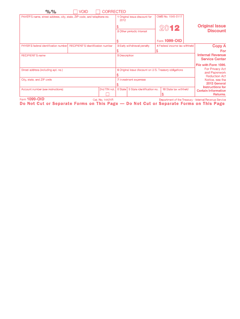  1099 Oid Form 2012