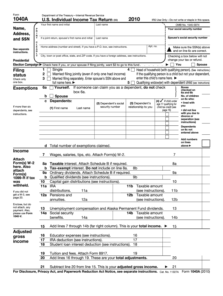  Form 2010