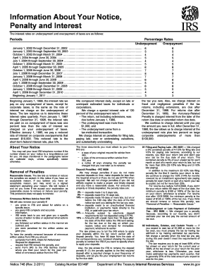 Information About Your Notice, Penalty and Interest