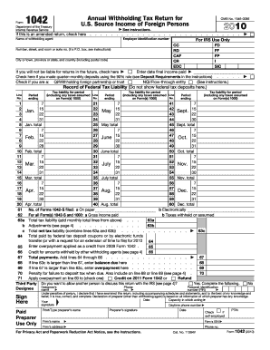 2010 1042 form