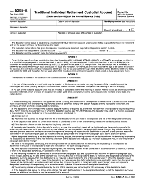 Form 5305 a Rev March