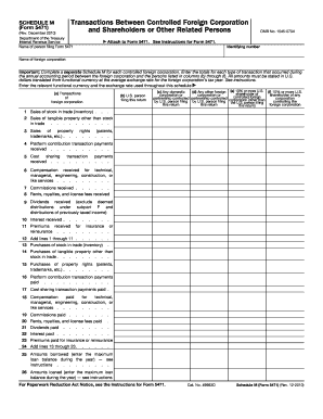 Form 5471 Schedule M