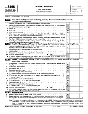  Form 6198 Example 2009