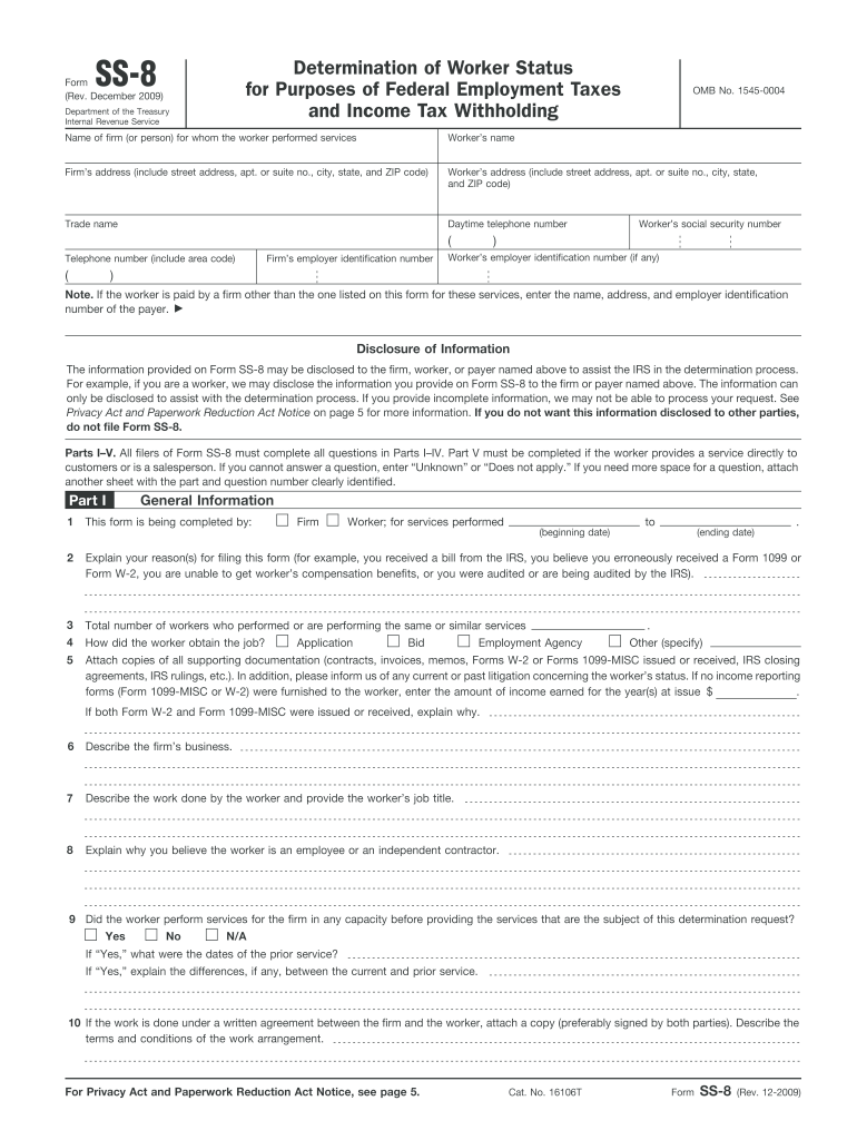 Get and Sign Ss 8 Form 2009-2022