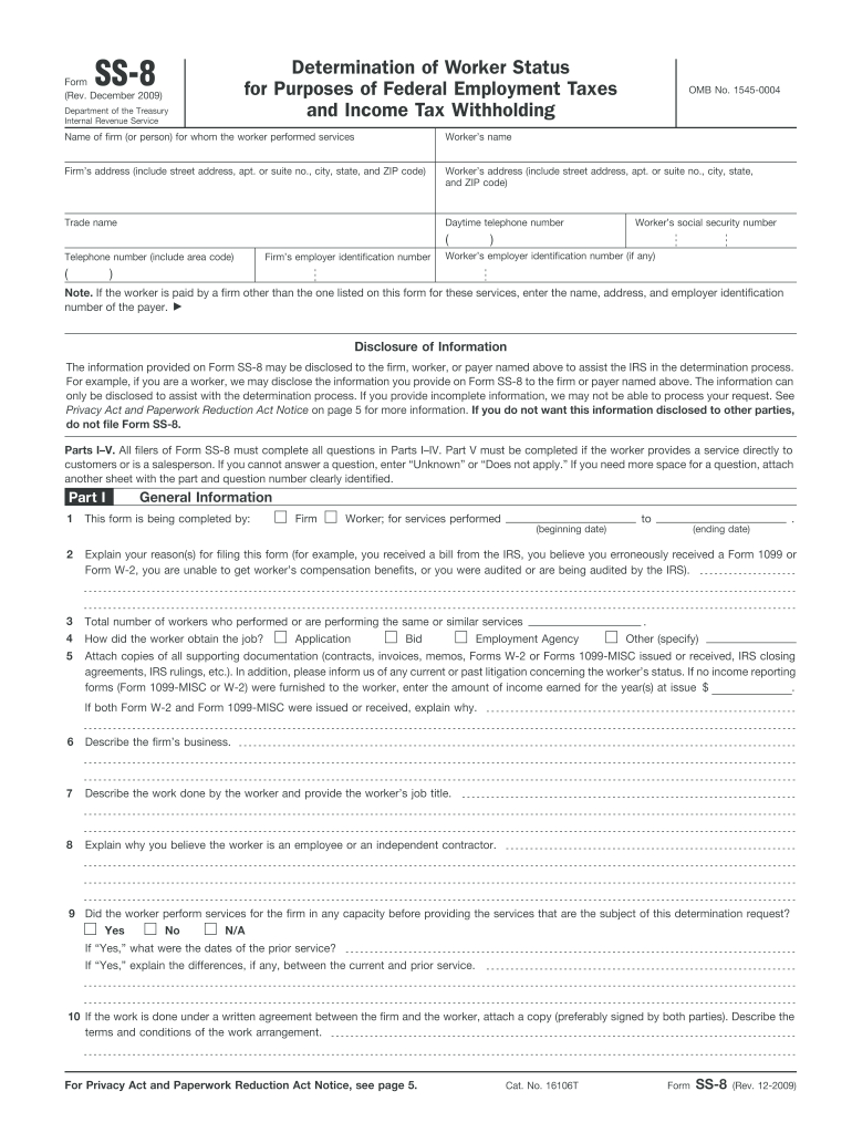 2010 SS-8 form