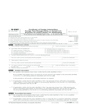 February Certificate of Foreign Intermediary, Foreign Flow through Entity, or Certain U  Form