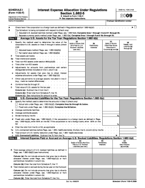 SCHEDULE I Form 1120 F Department of the Treasury Internal Revenue Service Name of Corporation Interest Expense Allocation under