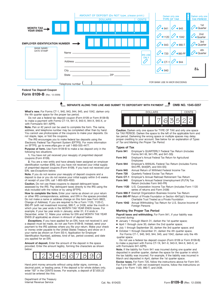 8109-B form