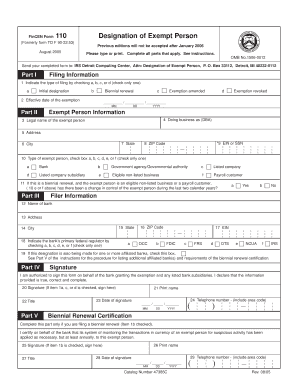 Fincen Form 110