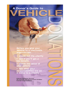 Publication 4303 Rev 03 a Donor&#039;s Guide to Car Donations  Form