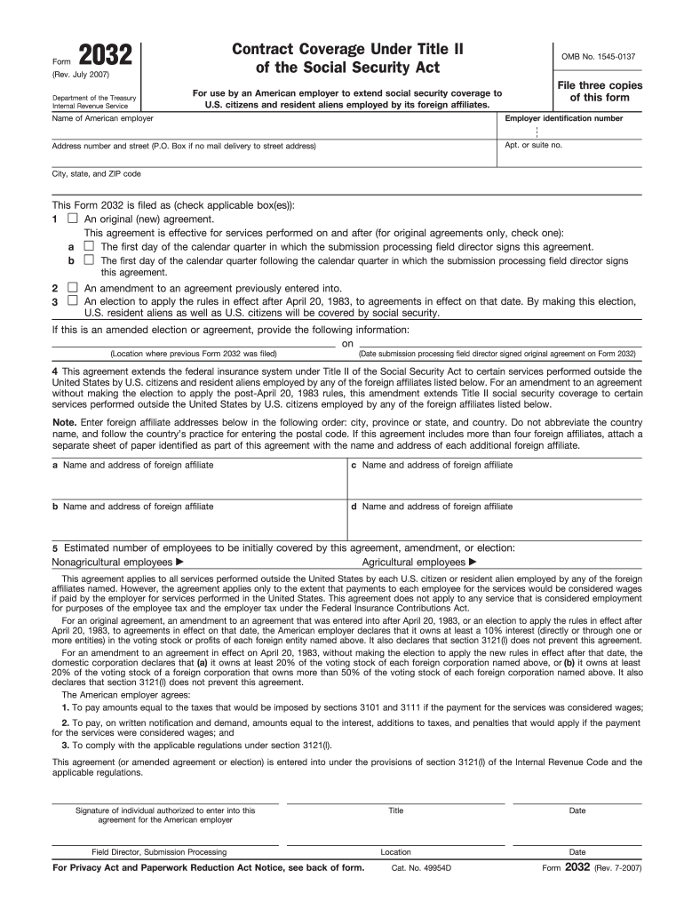  Ds 2032 Fillable Form 2007