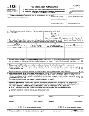 Fill in Form 8821