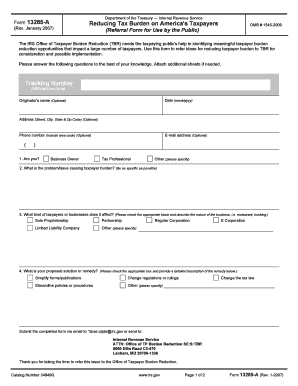 Form 13285 a Rev January Fill in Capable Reducing Tax Burden on American Taxpayers