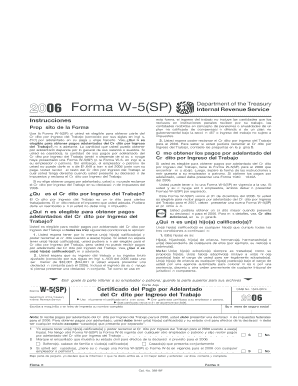 Form W 5 SP Fill in Capable