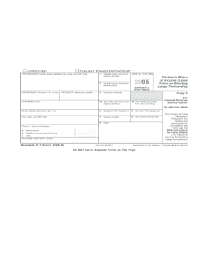 Form 1065 B Schedule K 1 Fill in Capable Partner&#039;s Share of Income Loss from an Electing Large Partnership