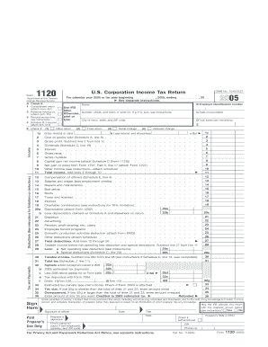 Form 1120, Fill in Capable U S Corporation Income Tax Return