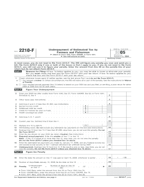 Form 2210 F, Fill in Capable