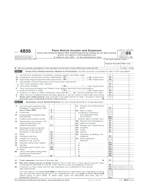 Form 4835 Fill in Capable Farm Rental Income and Expenses