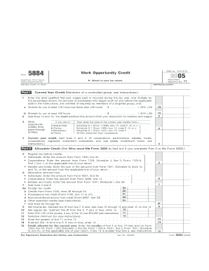 Form 5884, Fill in Capable Work Opportunity Credit