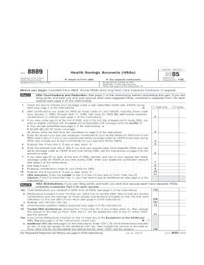 Form 8889 Fill in Capable Health Savings Accounts HSAs