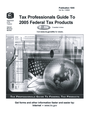 Publication 1045 Tax Professionals Guide to Federal Products  Form
