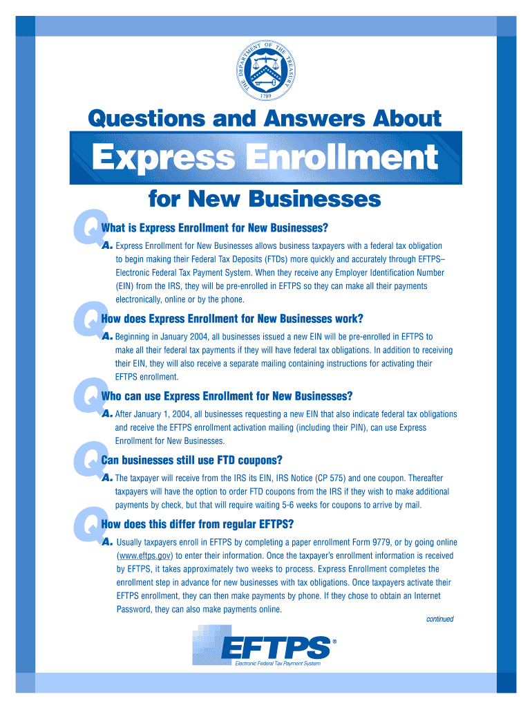 Publication 4276 Rev January Express Enrollment Q &amp; A&#039;s  Form