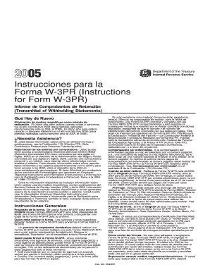 Instructions for Form W 3 PR Instructions for Form W 3PR