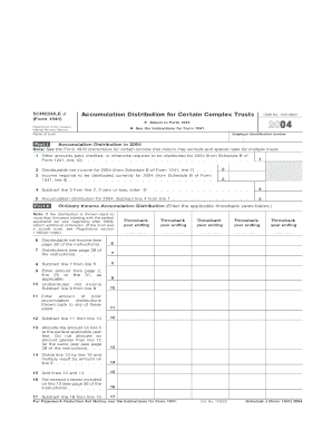 Schedule J Form 1041