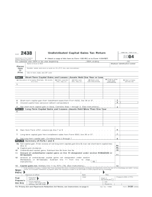 Form 2438 Undistributed Capital Gains Tax Return