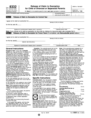 F8332 Tax Form