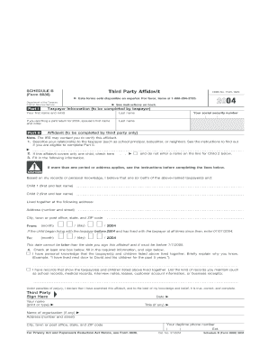 Third Party Affidavit for Insurance Claim  Form