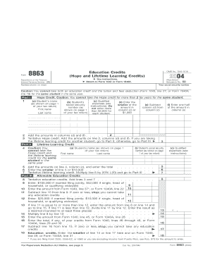 Irs Form 8863 Online