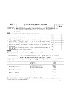 Form 9452 Filing Assistance Program Do You Have to File a Federal Income Tax Return