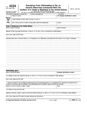 Form 4224 Irs