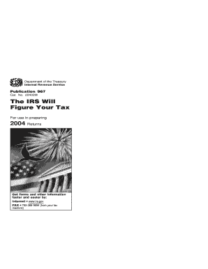 Publication 967 the IRS Will Figure Your Tax  Form