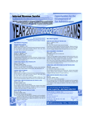 Publication 3115 Rev June Opportunities for the Development of Tax Administrators Year Program  Form
