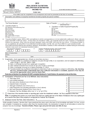 Delaware Form 5403 for