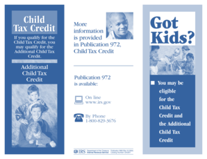 Publication 3965 Rev October Got Kids? You May Be Able to Take the Child Tax Credit  Form
