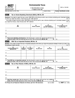 Form 6627 Rev January Fill in Version