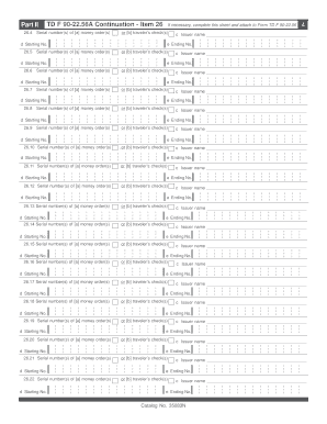 TD F 90 22 56A Rev October Suspicious Activity Report Continuation  Form