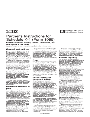Partner&#039;s Instructions for Schedule K 1 Form 1065 Partner&#039;s Share of Income, Credits, Deductions, Etc for Partner&#039